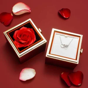 Estuche Rosa Eterna, Corazones en Dueto